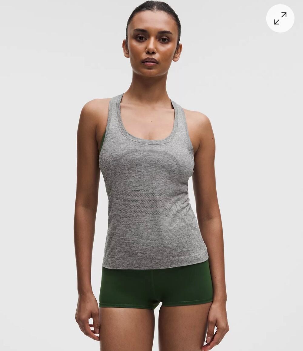 Lululemon Swiftly Tech Racerback Tank Top Heathered Gray Women's Size 6 1556AA